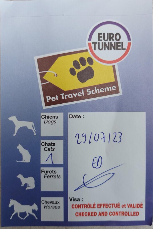 Met de kat naar Engeland, Eurotunnel